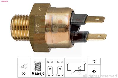 Temperature Switch, coolant warning lamp EPS 1.840.079