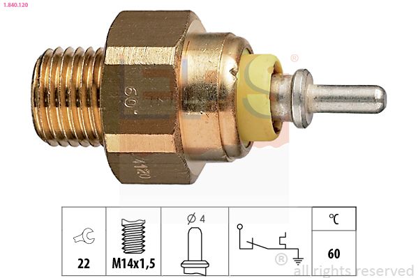 EPS 1.840.120 Temperature Switch, coolant warning lamp