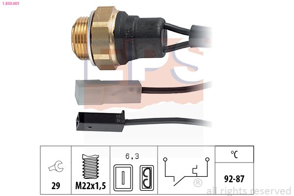 EPS 1.850.001 Temperature Switch, radiator fan