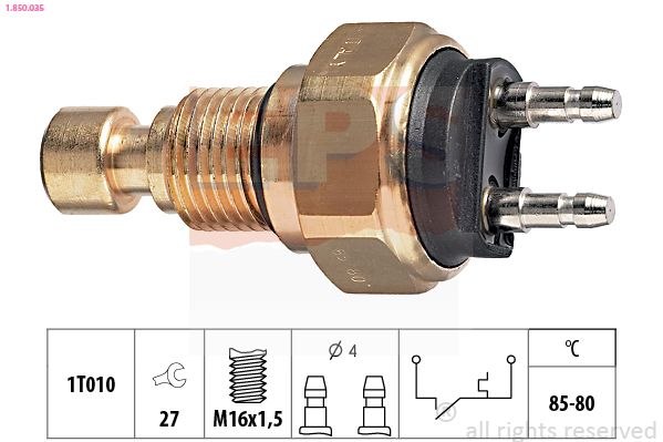 EPS 1.850.035 Temperature Switch, radiator fan