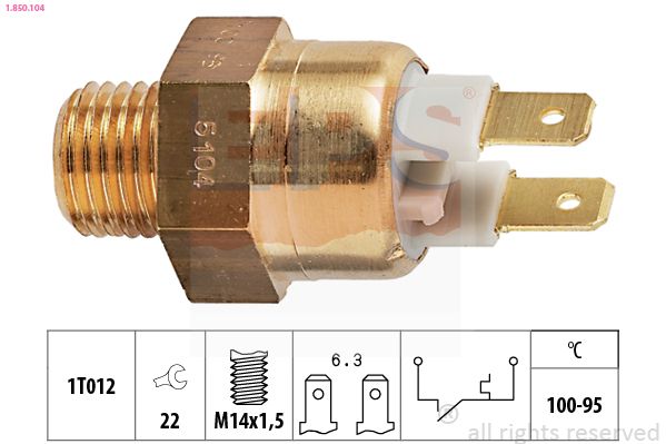 EPS 1.850.104 Temperature Switch, radiator fan