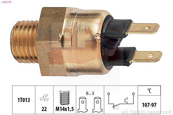EPS 1.850.141 Temperature Switch, radiator fan