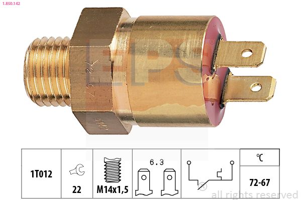EPS 1.850.142 Temperature Switch, radiator fan