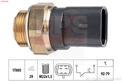 Temperature Switch, radiator fan EPS 1.850.288