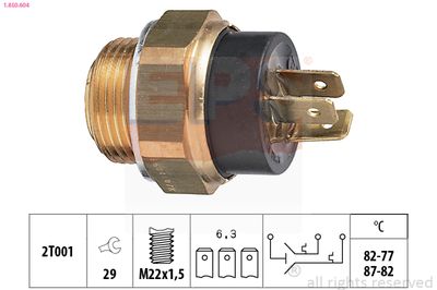 Temperature Switch, radiator fan EPS 1.850.604