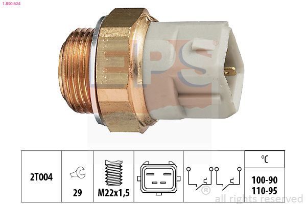 EPS 1.850.624 Temperature Switch, radiator fan