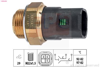 Temperature Switch, radiator fan EPS 1.850.628