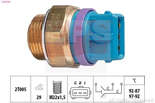 EPS 1.850.629 Temperature Switch, radiator fan