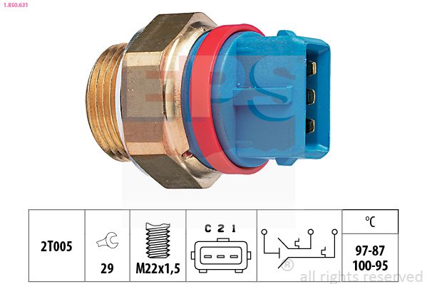 EPS 1.850.631 Temperature Switch, radiator fan