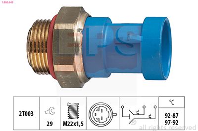 Temperature Switch, radiator fan EPS 1.850.643