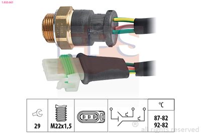 Temperature Switch, radiator fan EPS 1.850.661