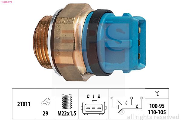 EPS 1.850.672 Temperature Switch, radiator fan