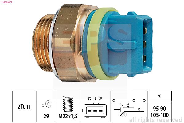 EPS 1.850.677 Temperature Switch, radiator fan