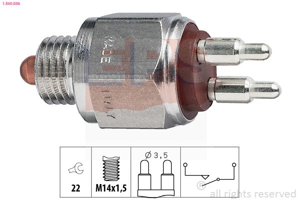 EPS 1.860.036 Switch, reverse light