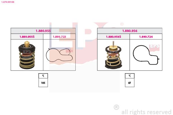 EPS 1.879.991KK Thermostat, coolant