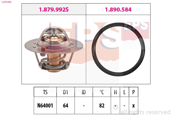 EPS 1.879.992 Thermostat, coolant