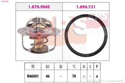Thermostat, coolant EPS 1.879.993