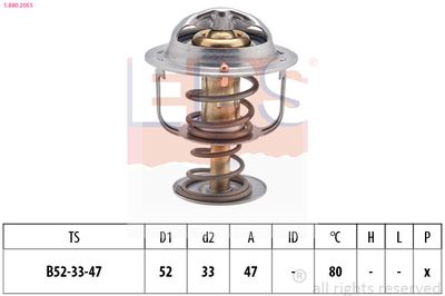 Thermostat, coolant EPS 1.880.205S