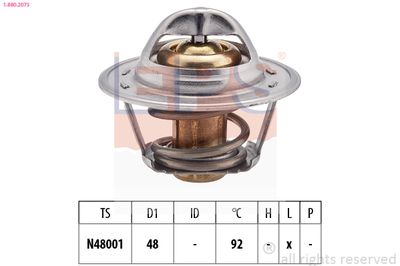 Thermostat, coolant EPS 1.880.207S