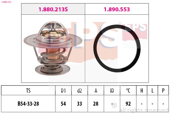 EPS 1.880.213 Thermostat, coolant