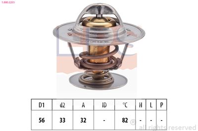 Thermostat, coolant EPS 1.880.225S