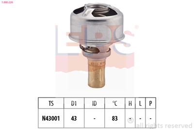 Thermostat, coolant EPS 1.880.226