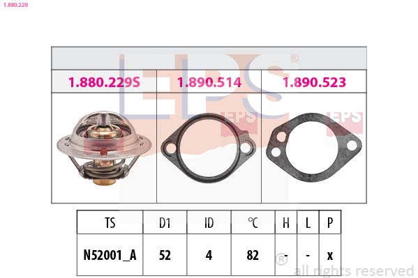 EPS 1.880.229 Thermostat, coolant