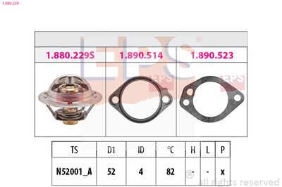 Thermostat, coolant EPS 1.880.229