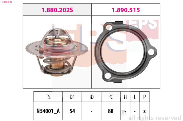 EPS 1.880.234 Thermostat, coolant