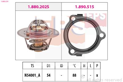 Thermostat, coolant EPS 1.880.234