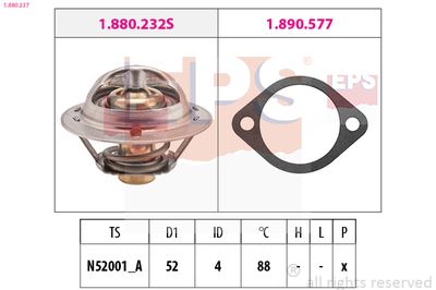 Thermostat, coolant EPS 1.880.237