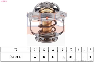 Thermostat, coolant EPS 1.880.238S