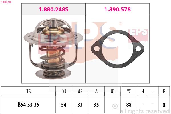 EPS 1.880.248 Thermostat, coolant