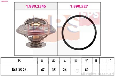 Thermostat, coolant EPS 1.880.254