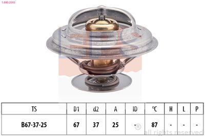 Thermostat, coolant EPS 1.880.256S