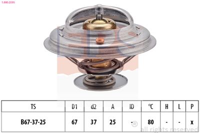 Thermostat, coolant EPS 1.880.259S