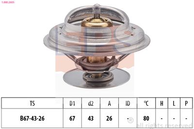 Thermostat, coolant EPS 1.880.260S