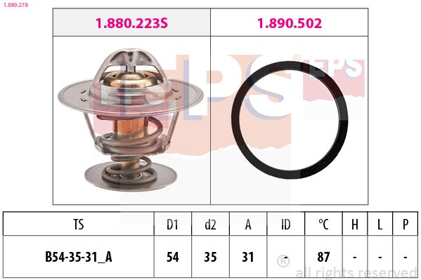 EPS 1.880.278 Thermostat, coolant