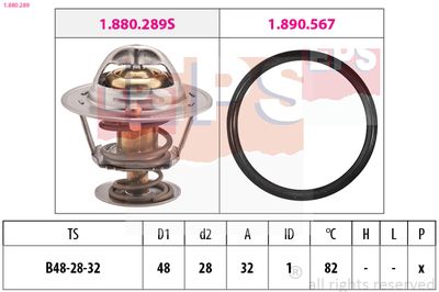 Thermostat, coolant EPS 1.880.289