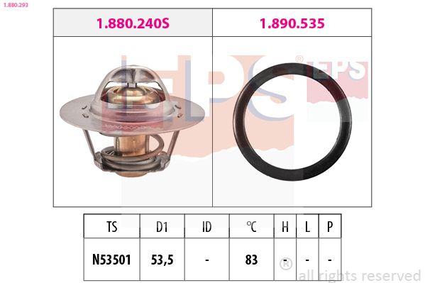 EPS 1.880.293 Thermostat, coolant