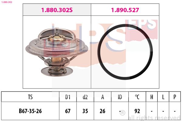 EPS 1.880.302 Thermostat, coolant