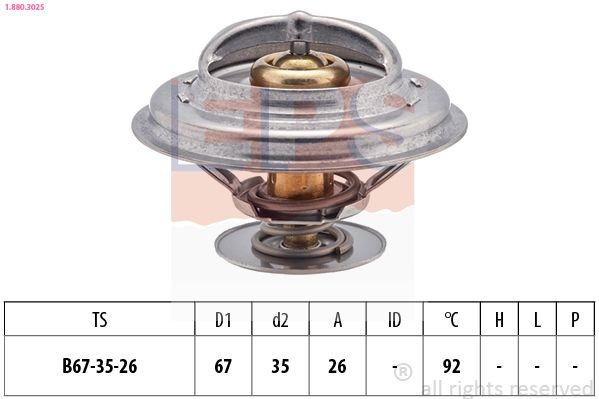 EPS 1.880.302S Thermostat, coolant