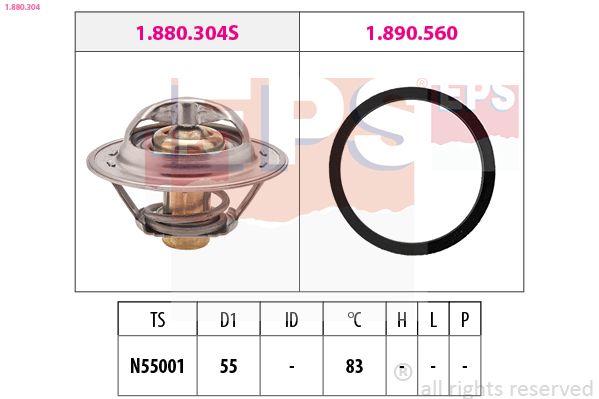 EPS 1.880.304 Thermostat, coolant