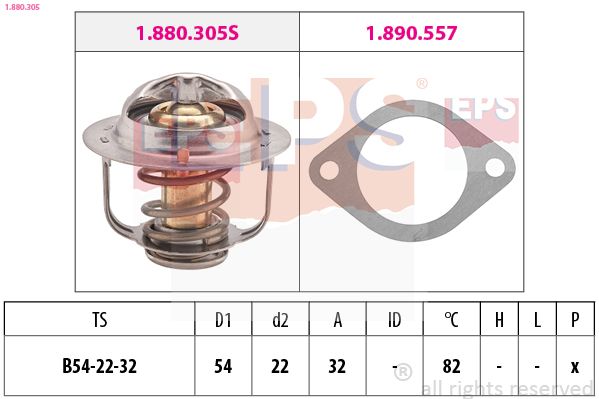 EPS 1.880.305 Thermostat, coolant