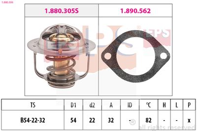Thermostat, coolant EPS 1.880.306