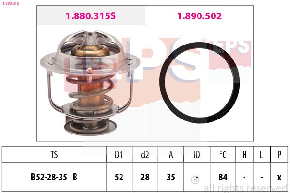 EPS 1.880.315 Thermostat, coolant