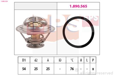 Thermostat, coolant EPS 1.880.328