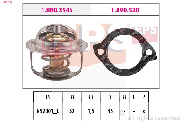 EPS 1.880.354 Thermostat, coolant