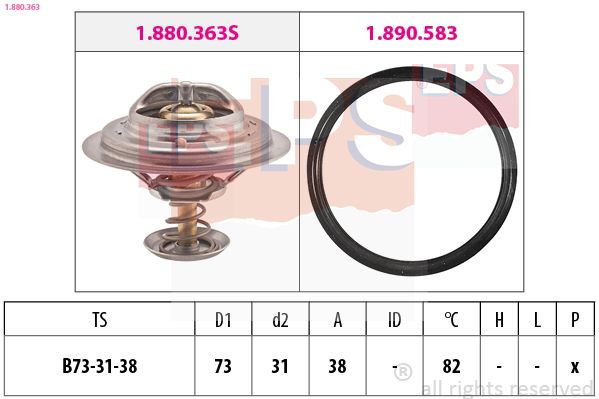 EPS 1.880.363 Thermostat, coolant
