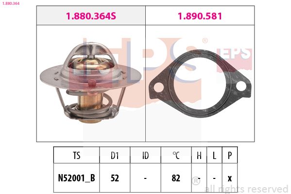 EPS 1.880.364 Thermostat, coolant